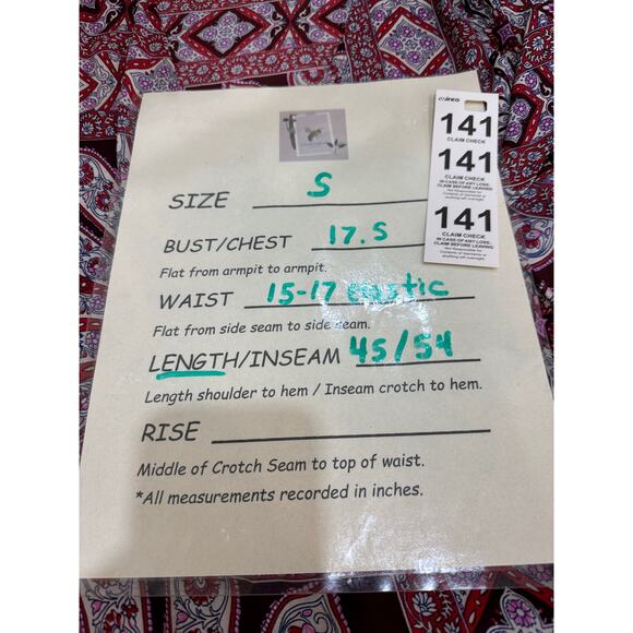 ELLA MOSS Flutter Sleeve Wrap Dress Size S Red Purple Boho Print Midi Dress - Picture 10 of 11